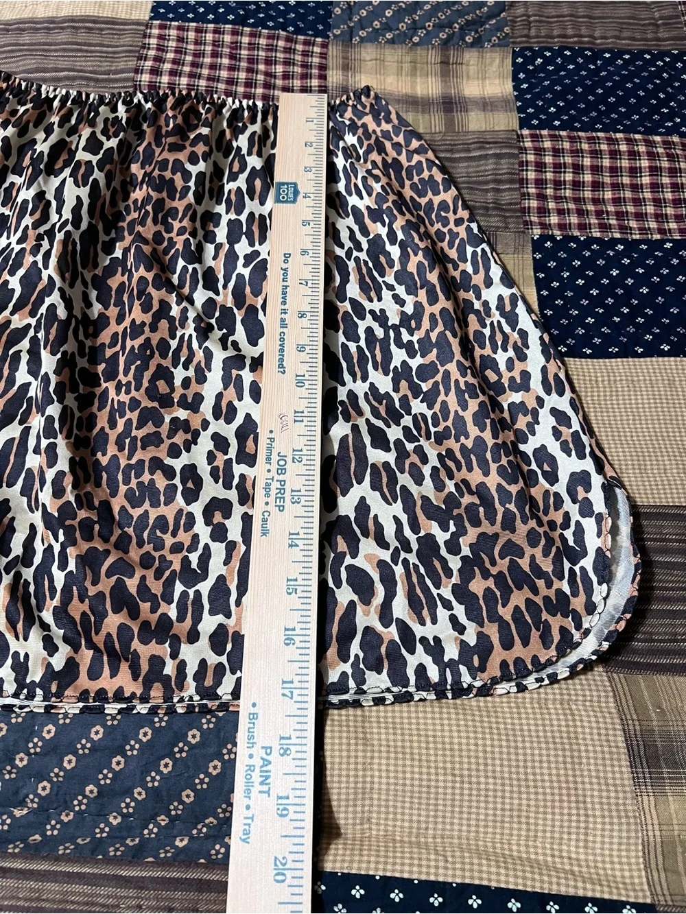 VTG Vanity Fair Leopard Print Half Slip Skirt Sz L 18 Made in USA Animal Print